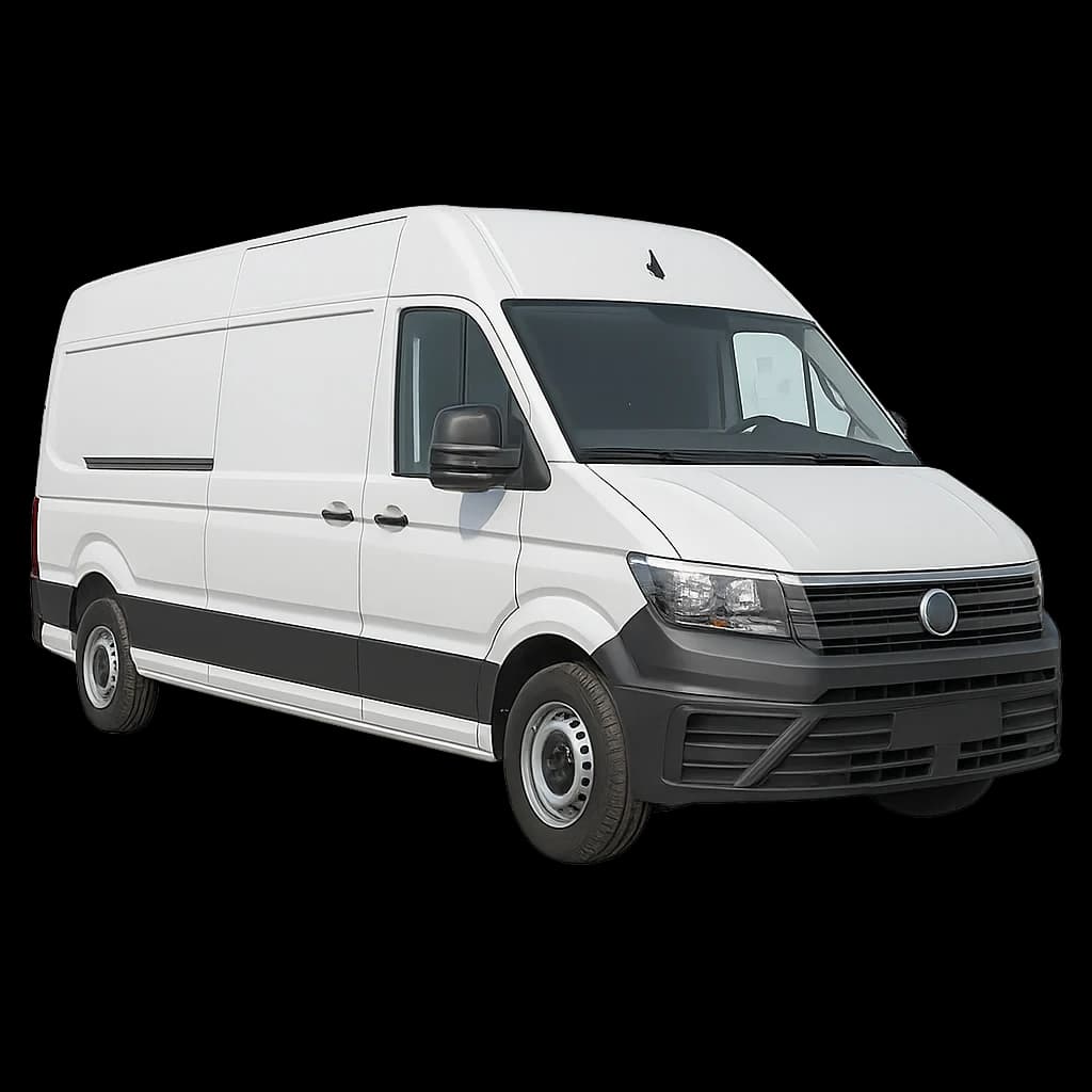 A large high-roof panel van